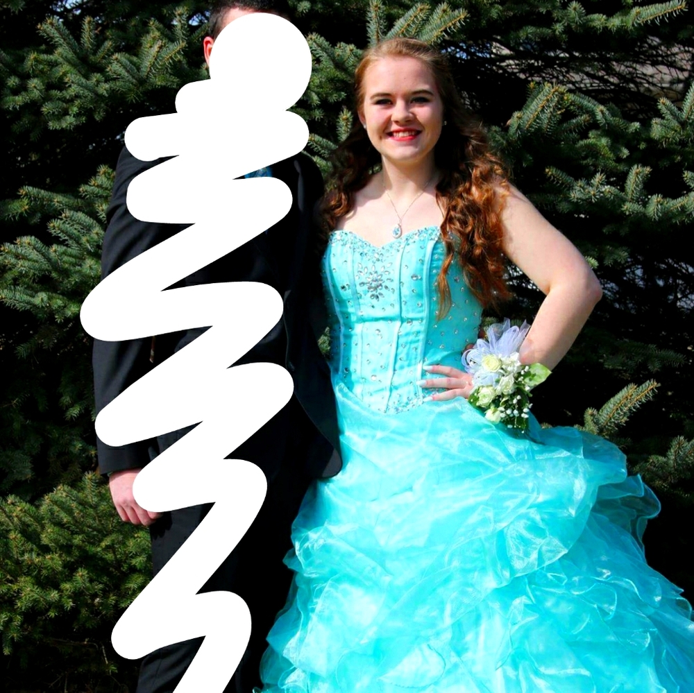Seafoam prom dress